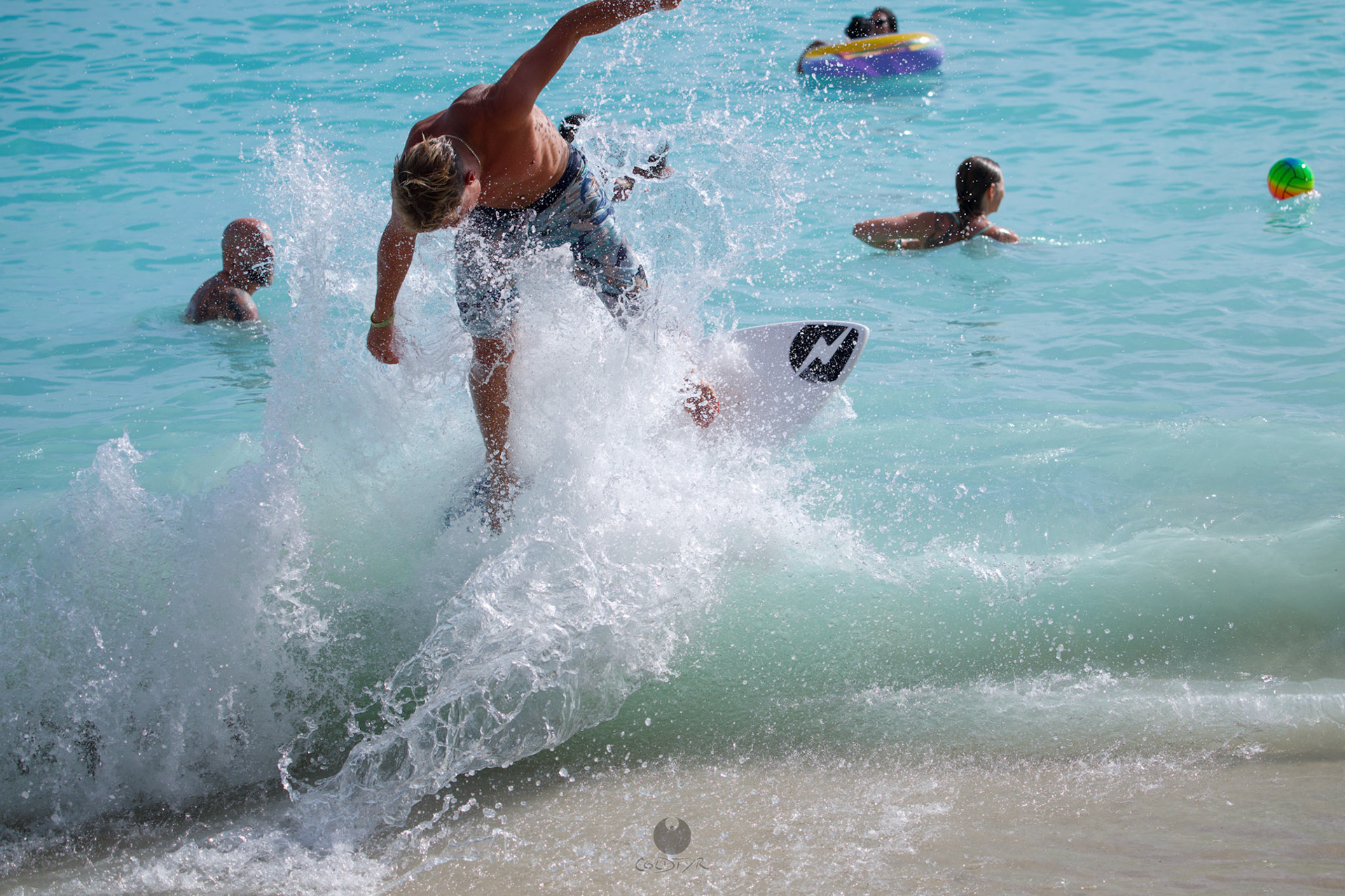 Brian "Hollywood" rips the Waikiki shore break.