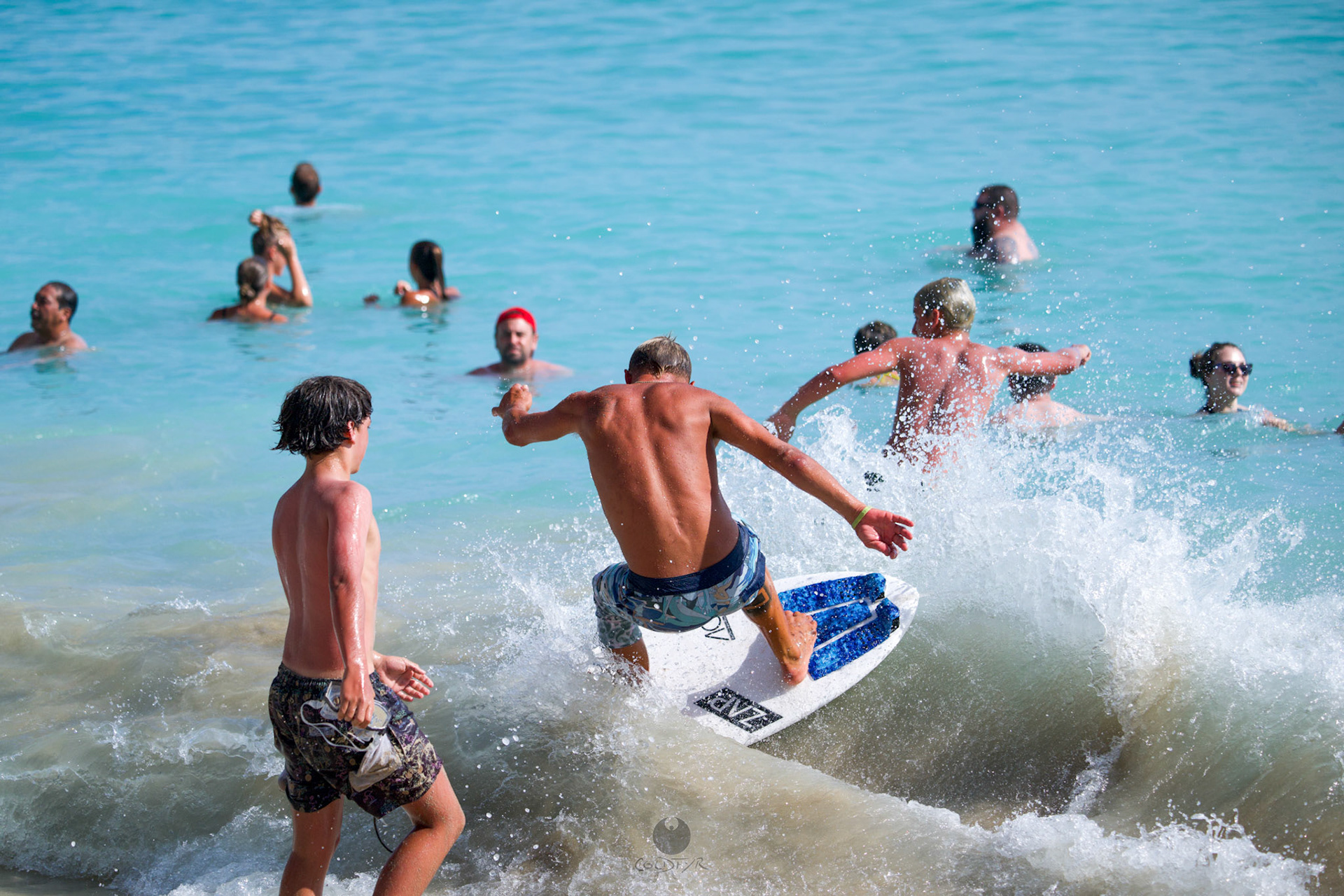 Brian "Hollywood" rips the Waikiki shore break.