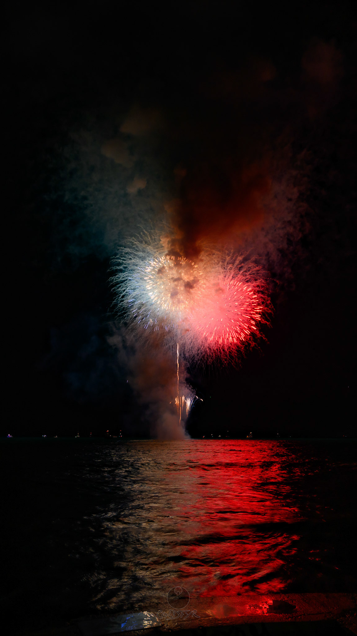 Waikiki Friday Night Fireworks as Watched from the Waikiki Pier (Walls)