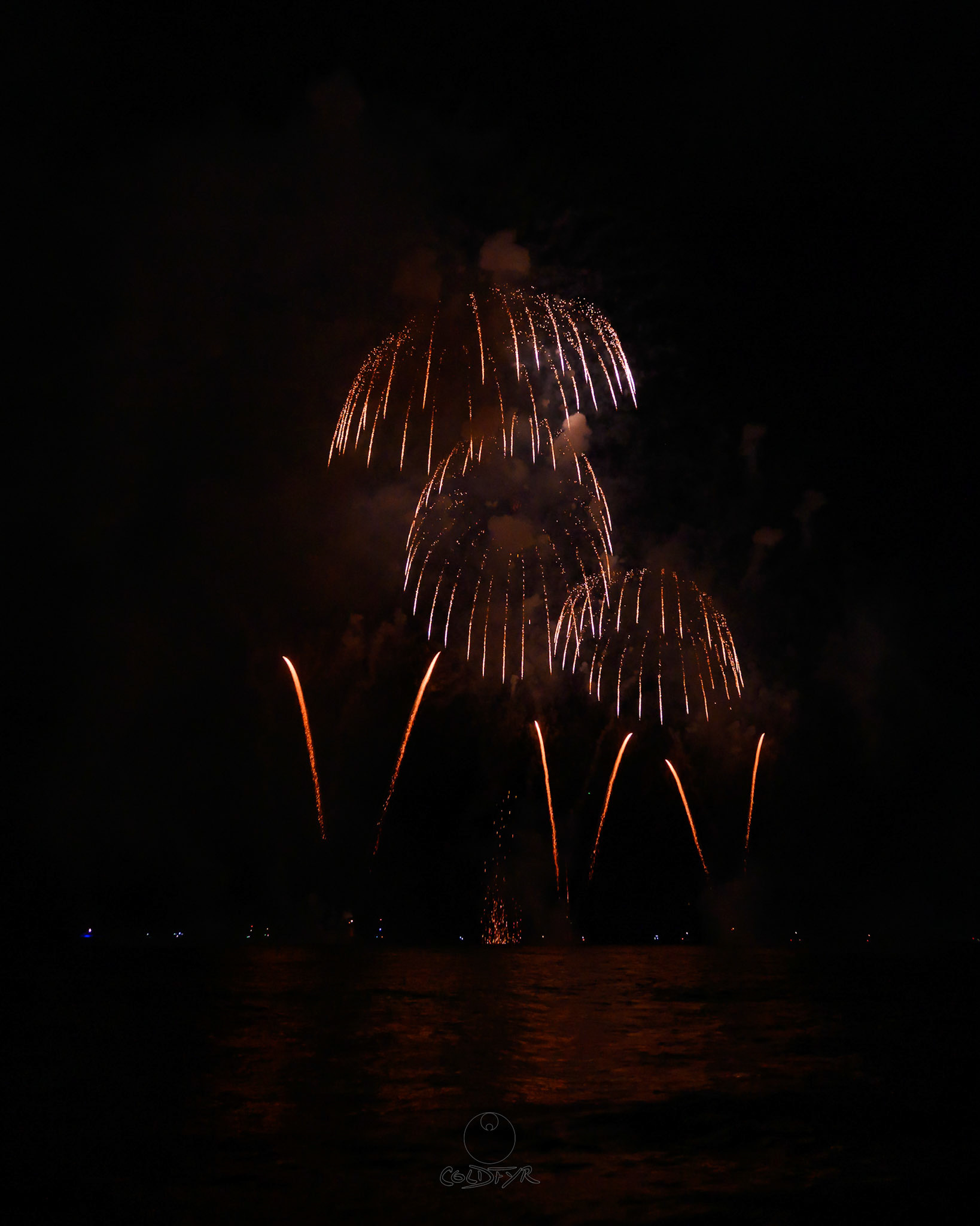 Waikiki Friday Night Fireworks as Watched from the Waikiki Pier (Walls)
