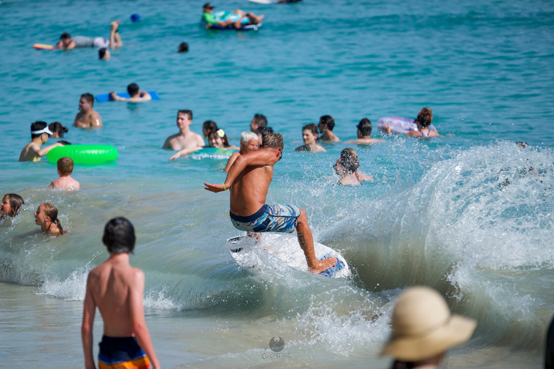 Brian "Hollywood" rips the Waikiki shore break.