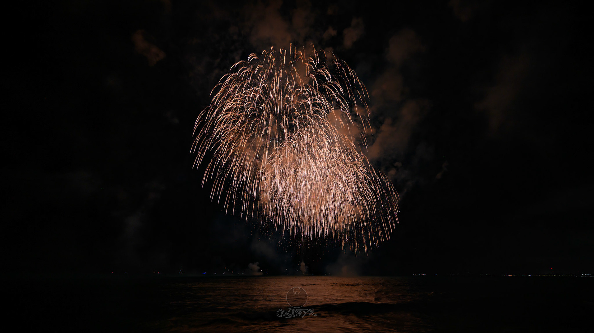 Waikiki Friday Night Fireworks as Watched from the Waikiki Pier (Walls)