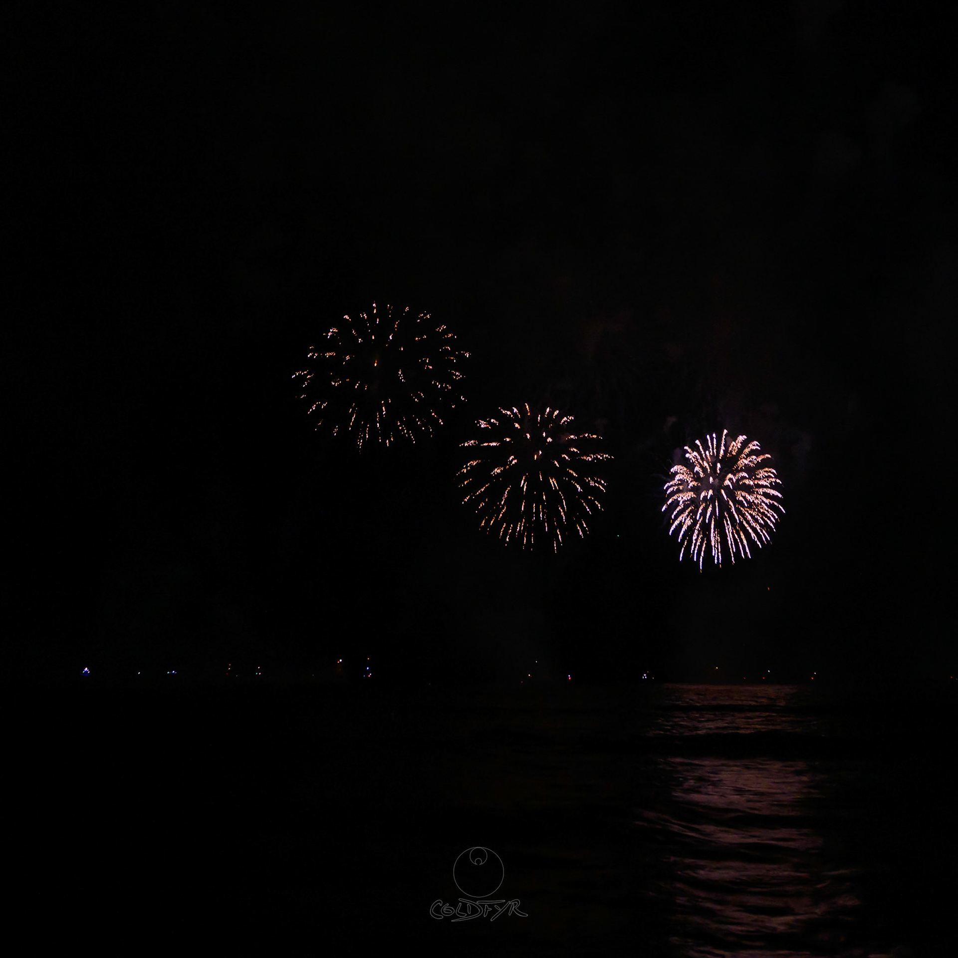 Waikiki Friday Night Fireworks as Watched from the Waikiki Pier (Walls)