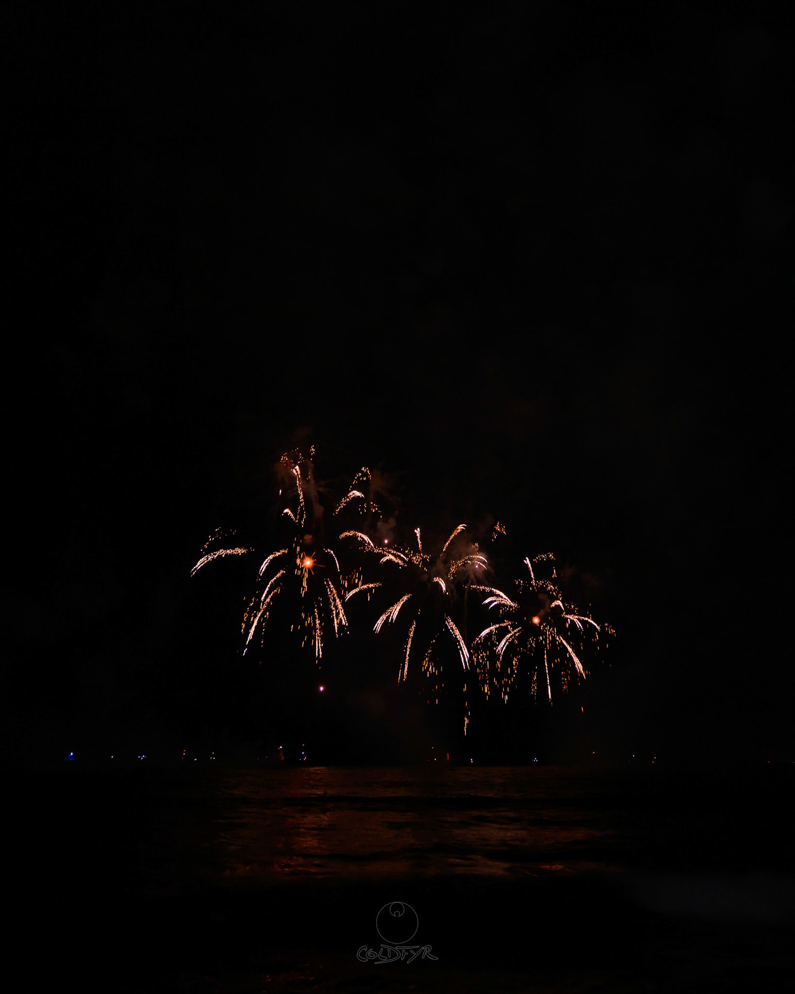 Waikiki Friday Night Fireworks as Watched from the Waikiki Pier (Walls)