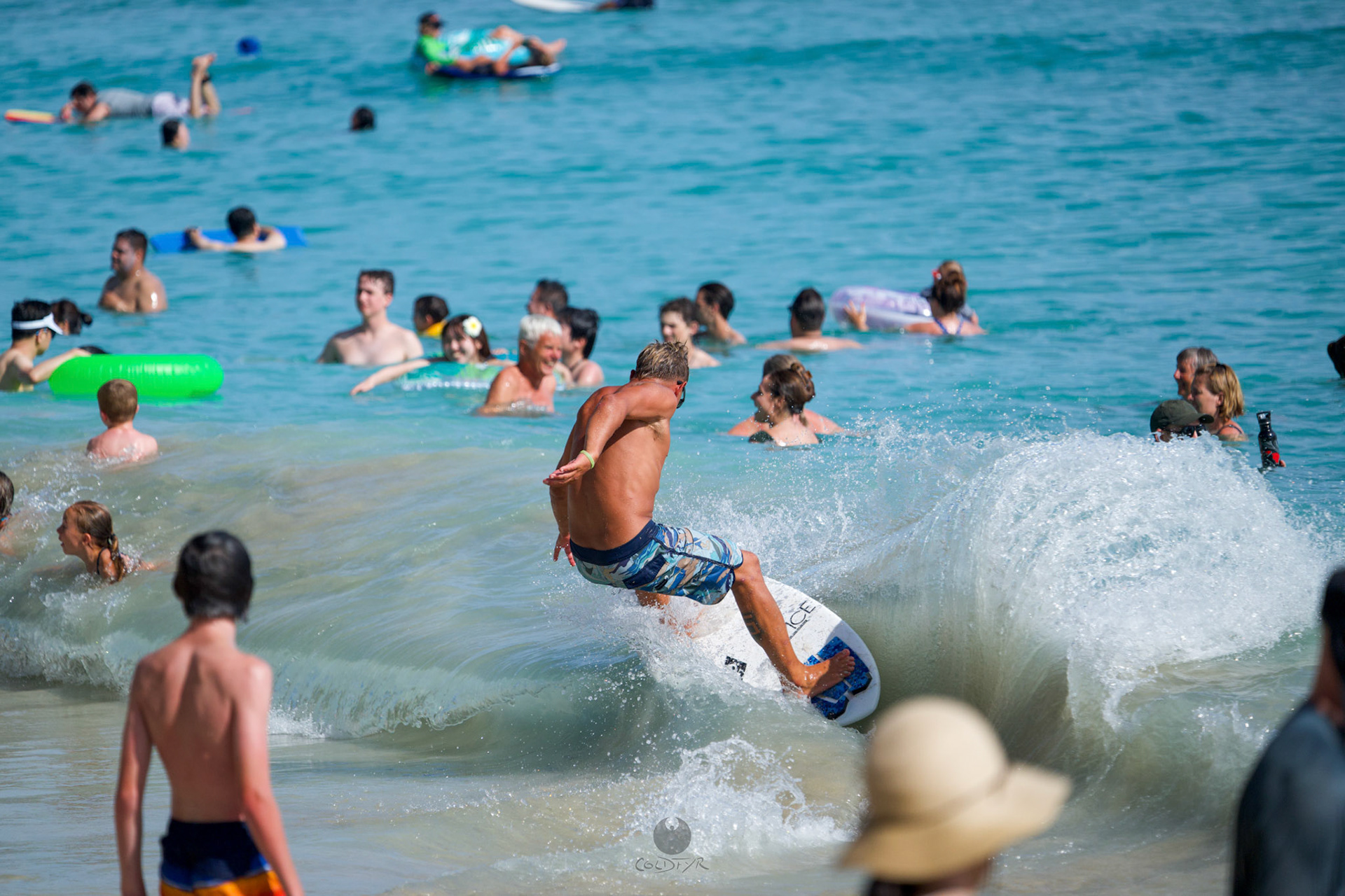 Brian "Hollywood" rips the Waikiki shore break.