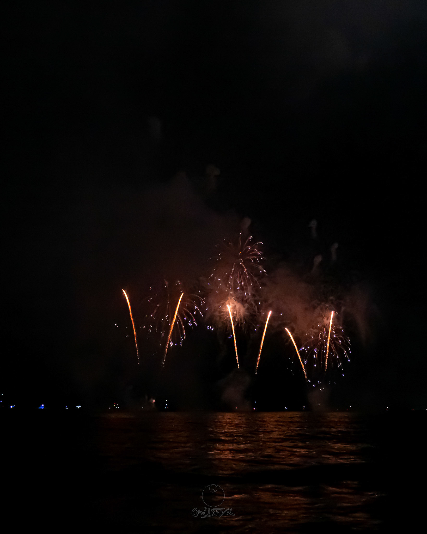 Waikiki Friday Night Fireworks as Watched from the Waikiki Pier (Walls)