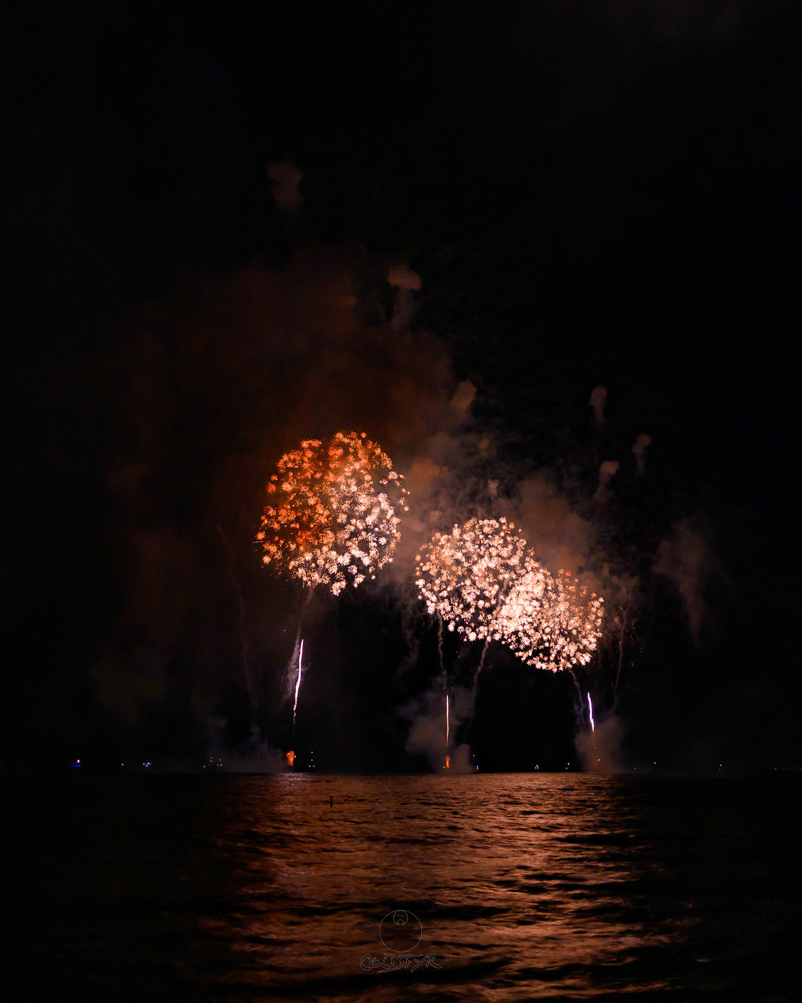 Waikiki Friday Night Fireworks as Watched from the Waikiki Pier (Walls)