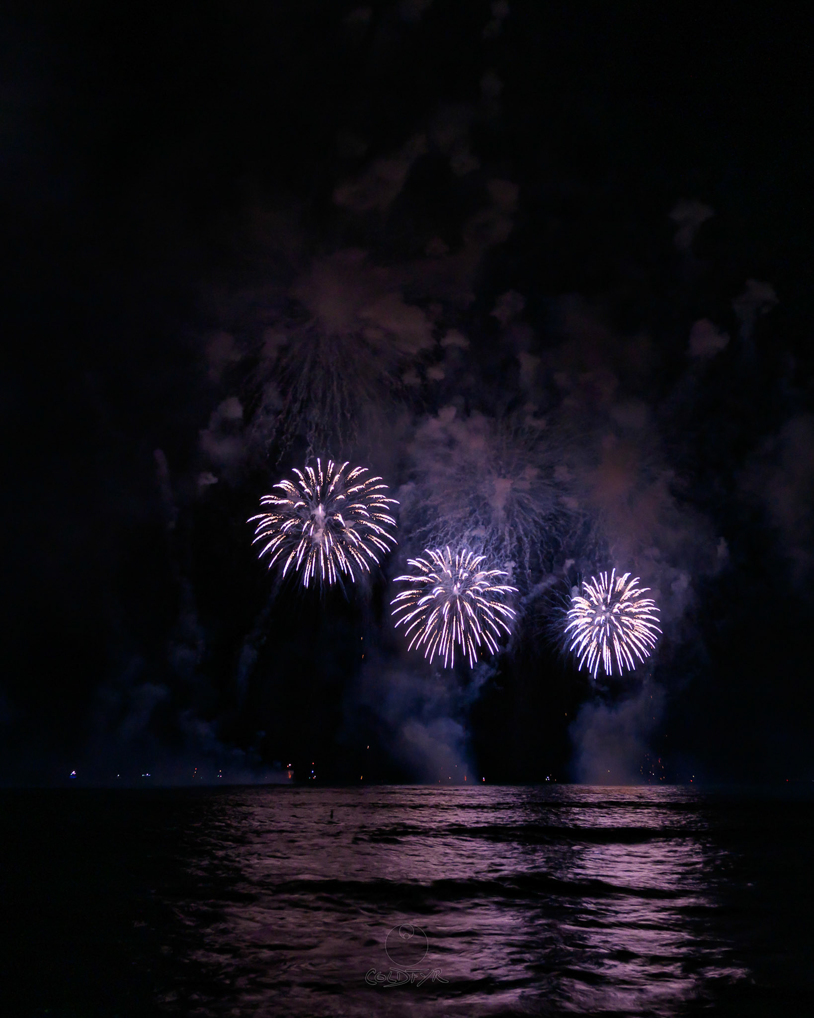 Waikiki Friday Night Fireworks as Watched from the Waikiki Pier (Walls)