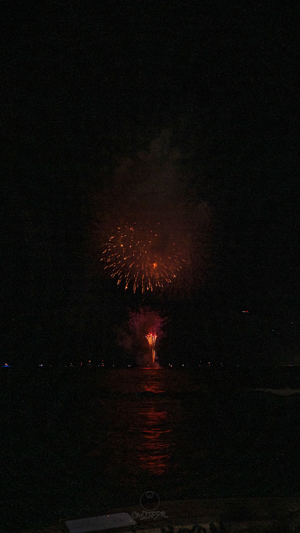 Waikiki Friday Night Fireworks as Watched from the Waikiki Pier (Walls)