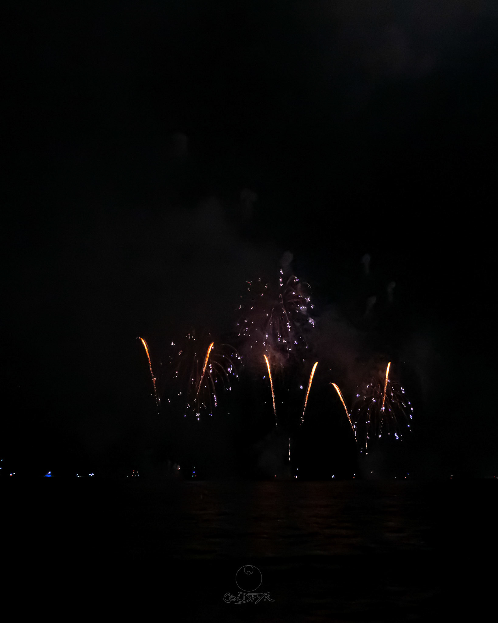 Waikiki Friday Night Fireworks as Watched from the Waikiki Pier (Walls)