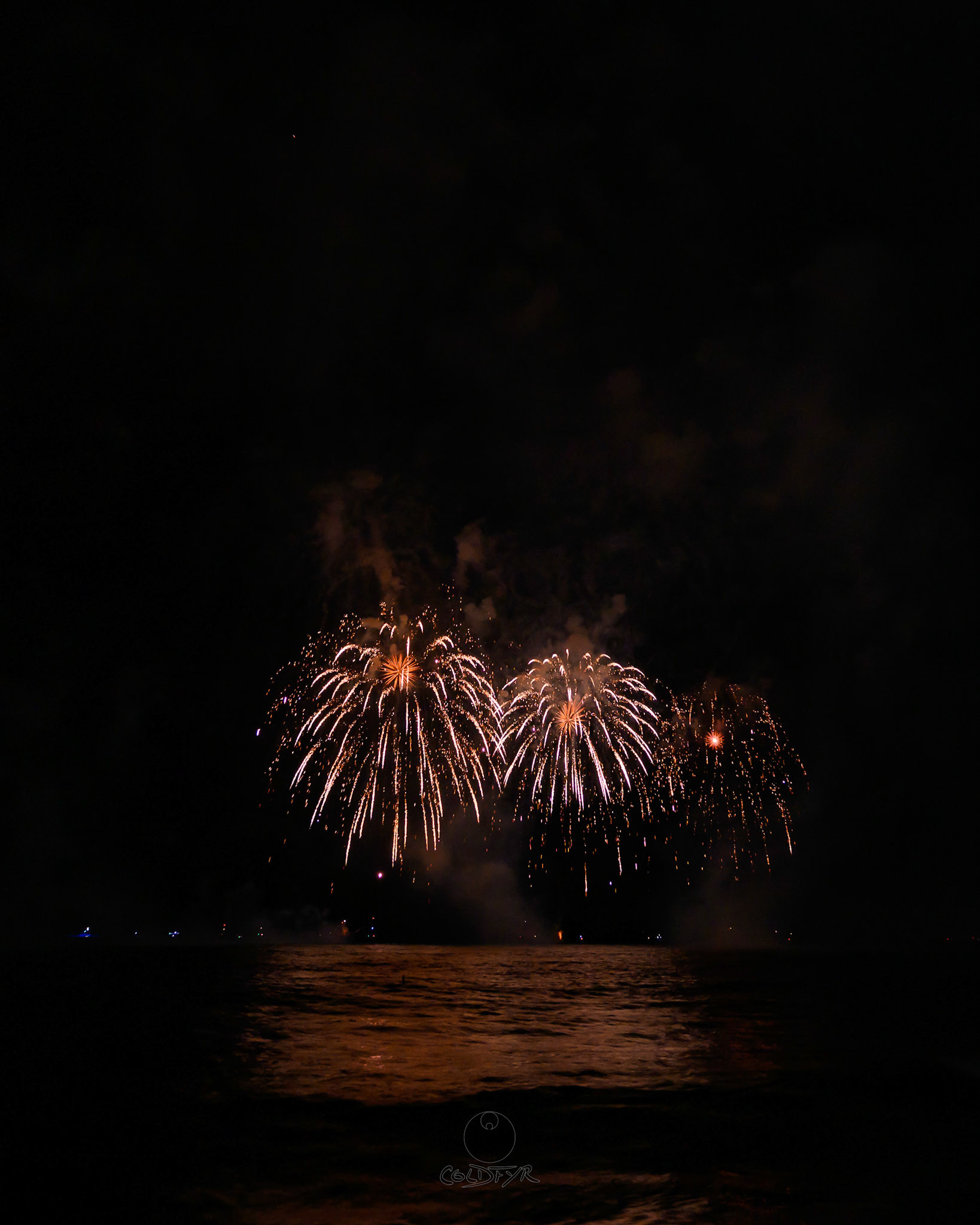Waikiki Friday Night Fireworks as Watched from the Waikiki Pier (Walls)