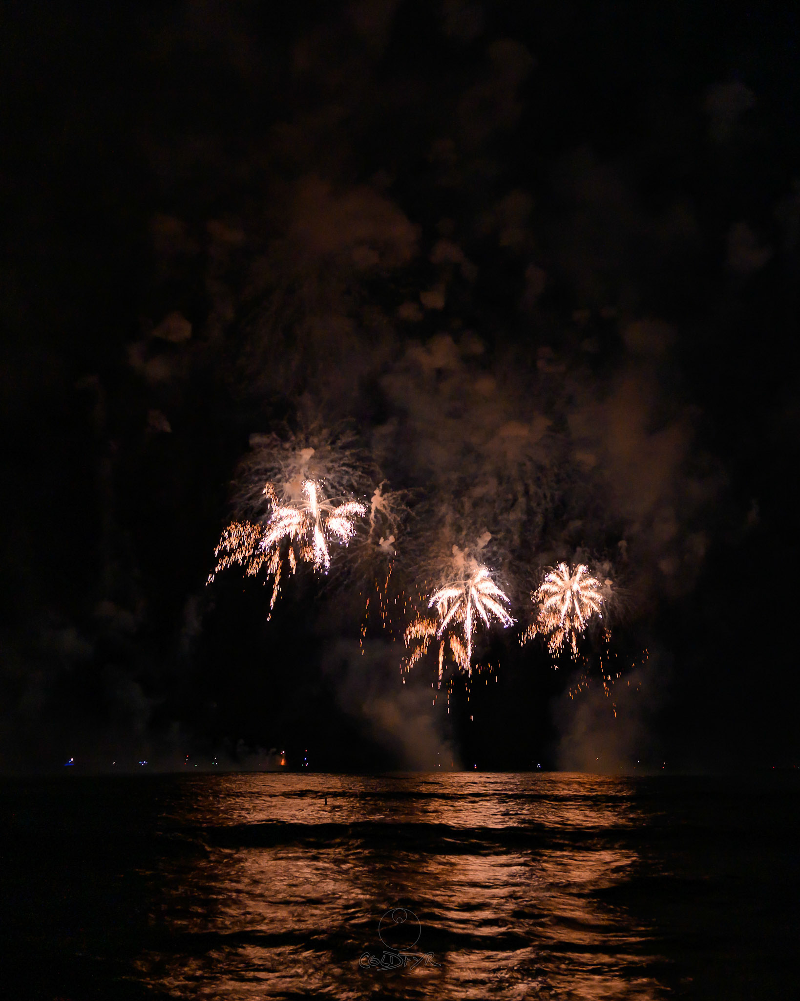 Waikiki Friday Night Fireworks as Watched from the Waikiki Pier (Walls)