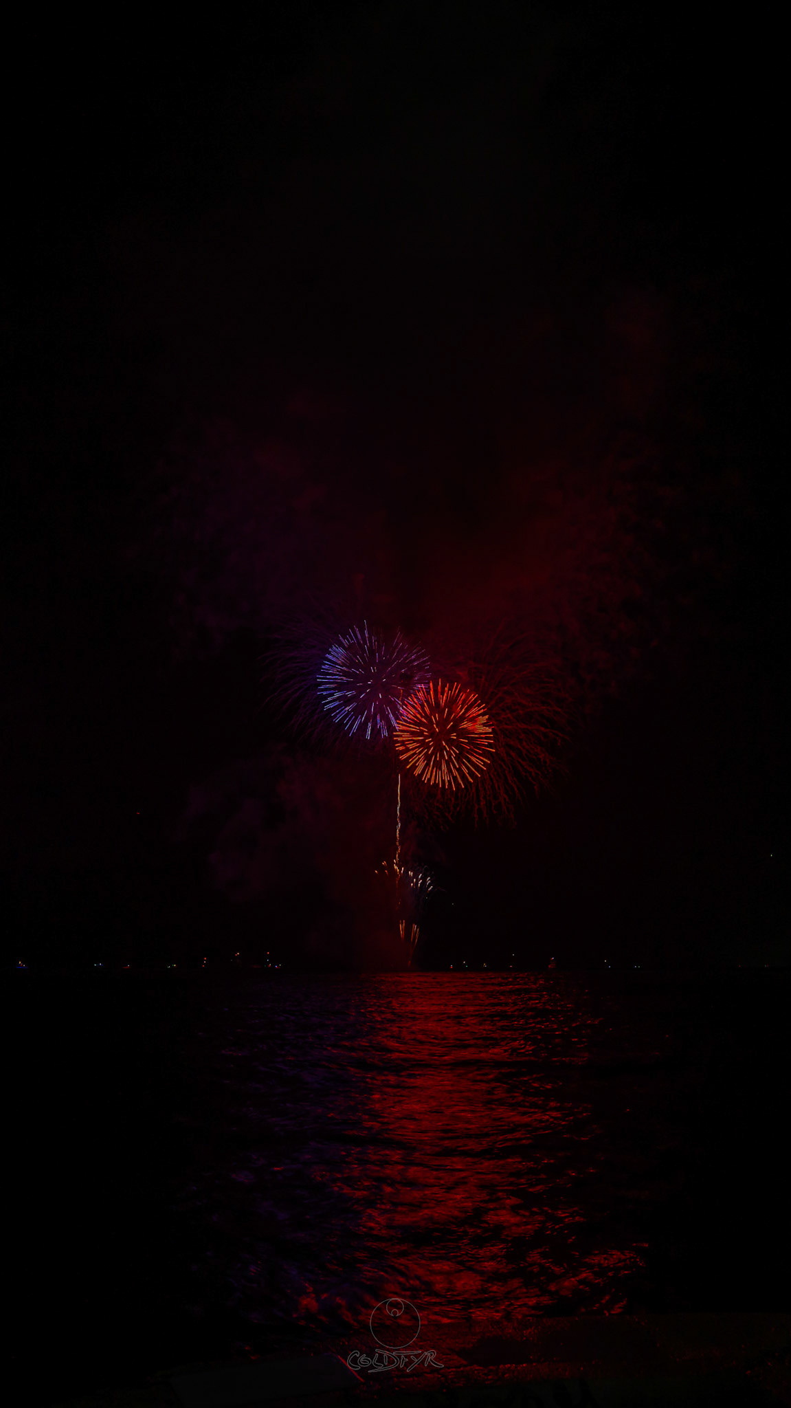 Waikiki Friday Night Fireworks as Watched from the Waikiki Pier (Walls)