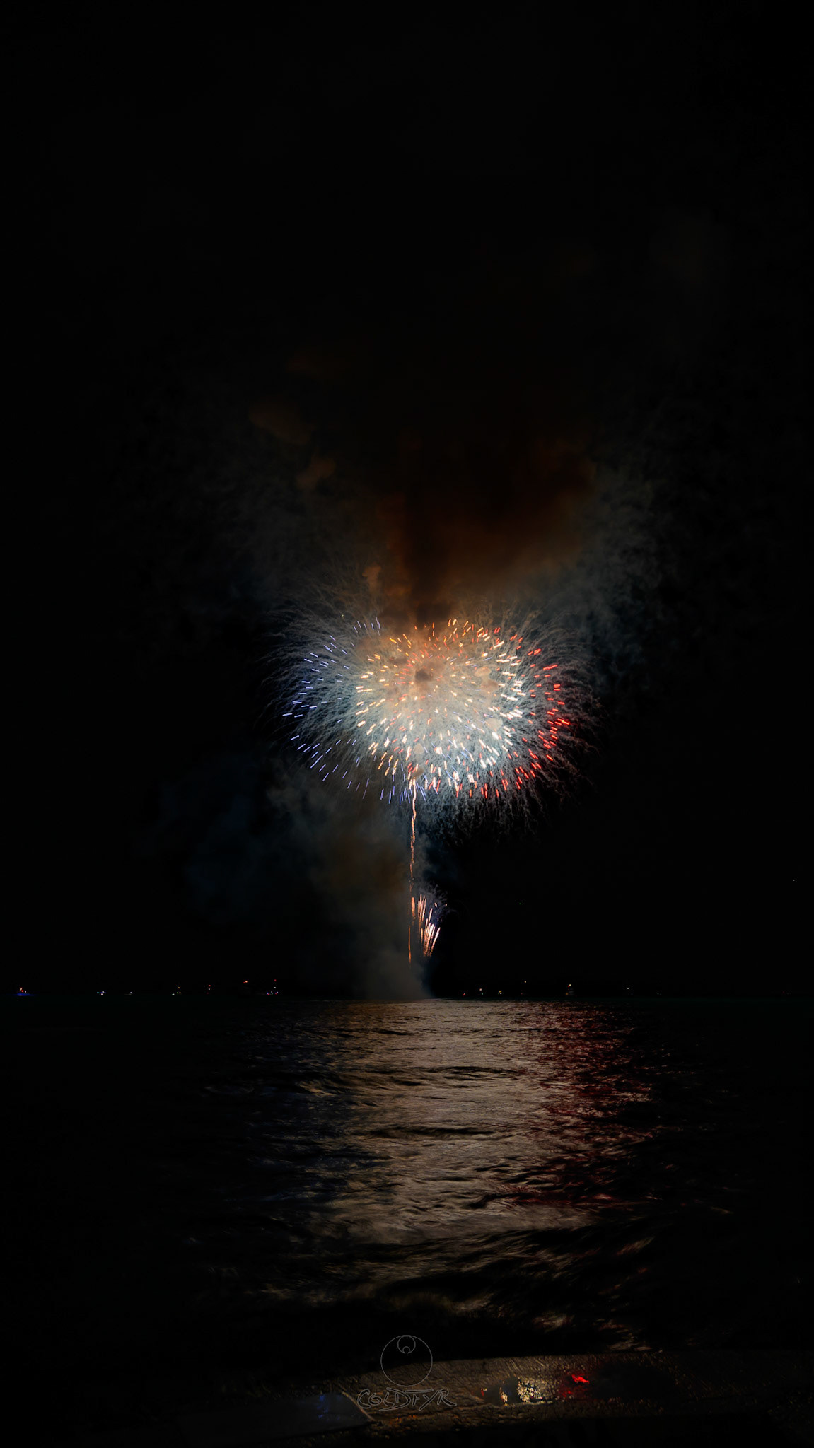 Waikiki Friday Night Fireworks as Watched from the Waikiki Pier (Walls)
