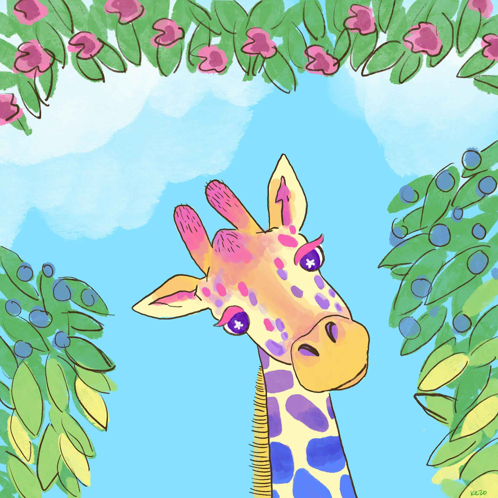 Rainbow Pride Giraffe