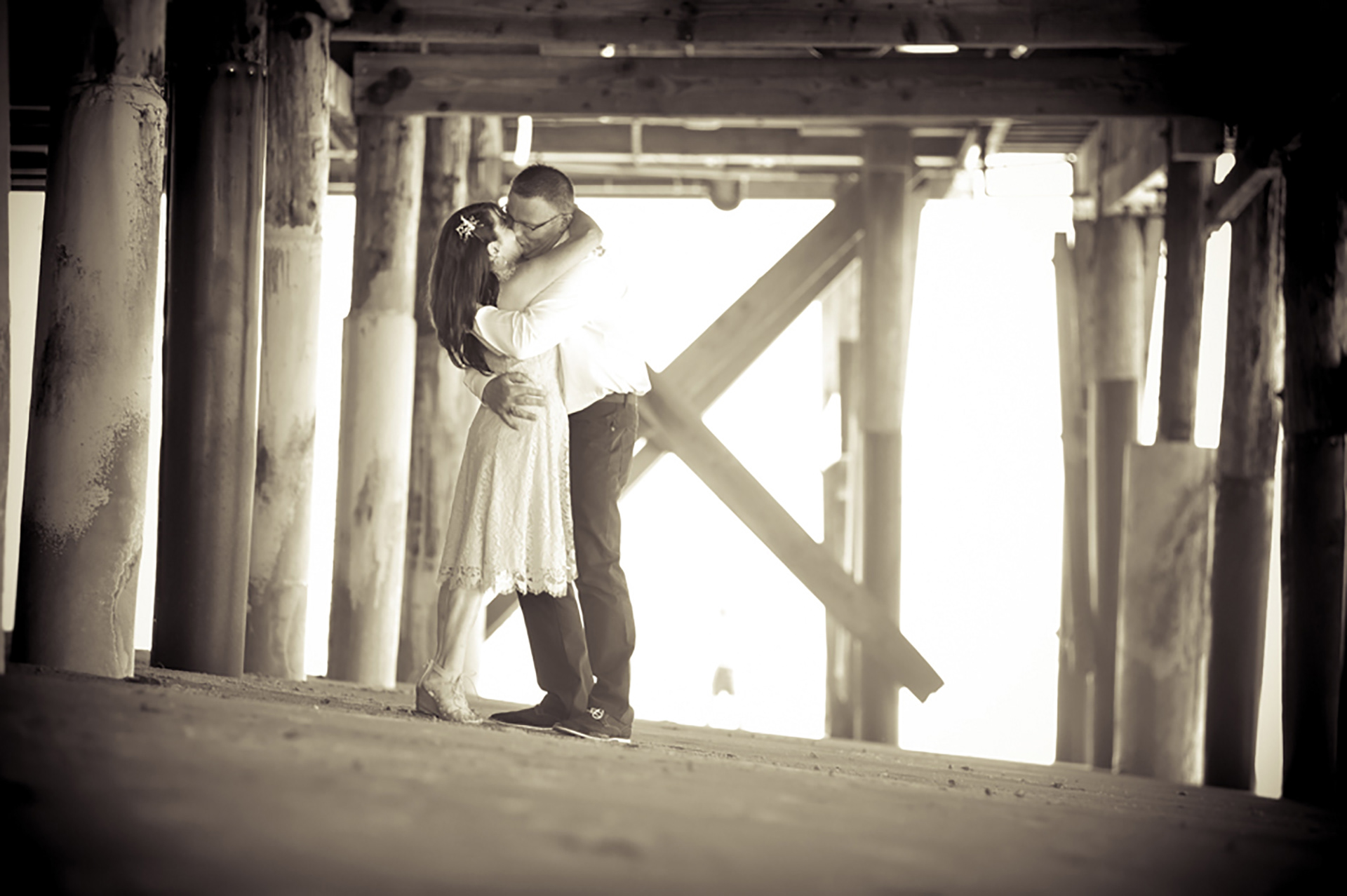 san clemente pier elopement ceremony. 