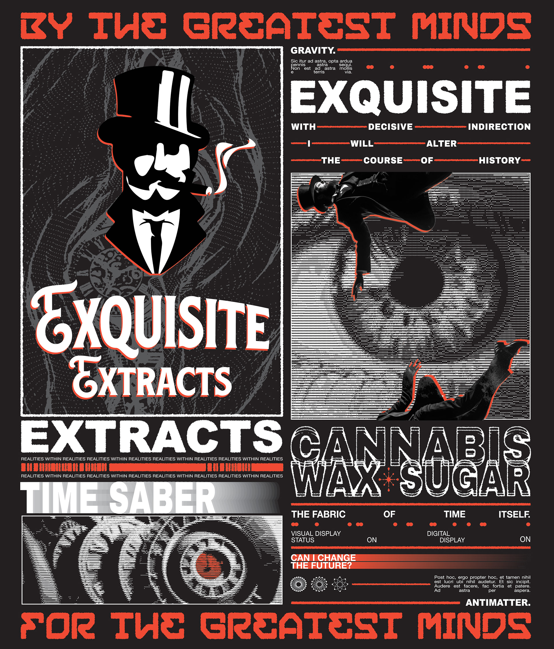 Exquisite Extracts t-shirt and poster design