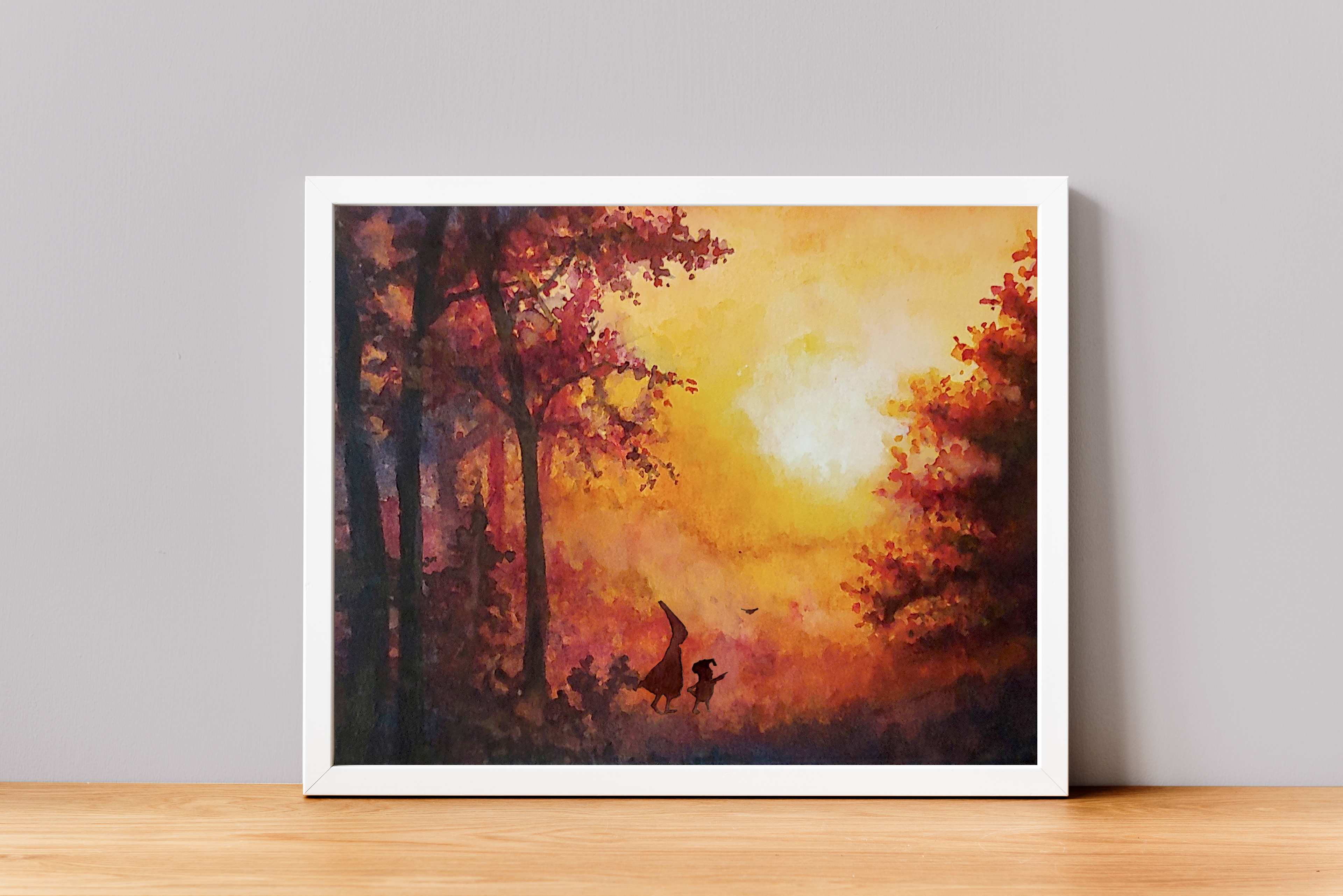 "Into The Unknown." Watercolor illustration.