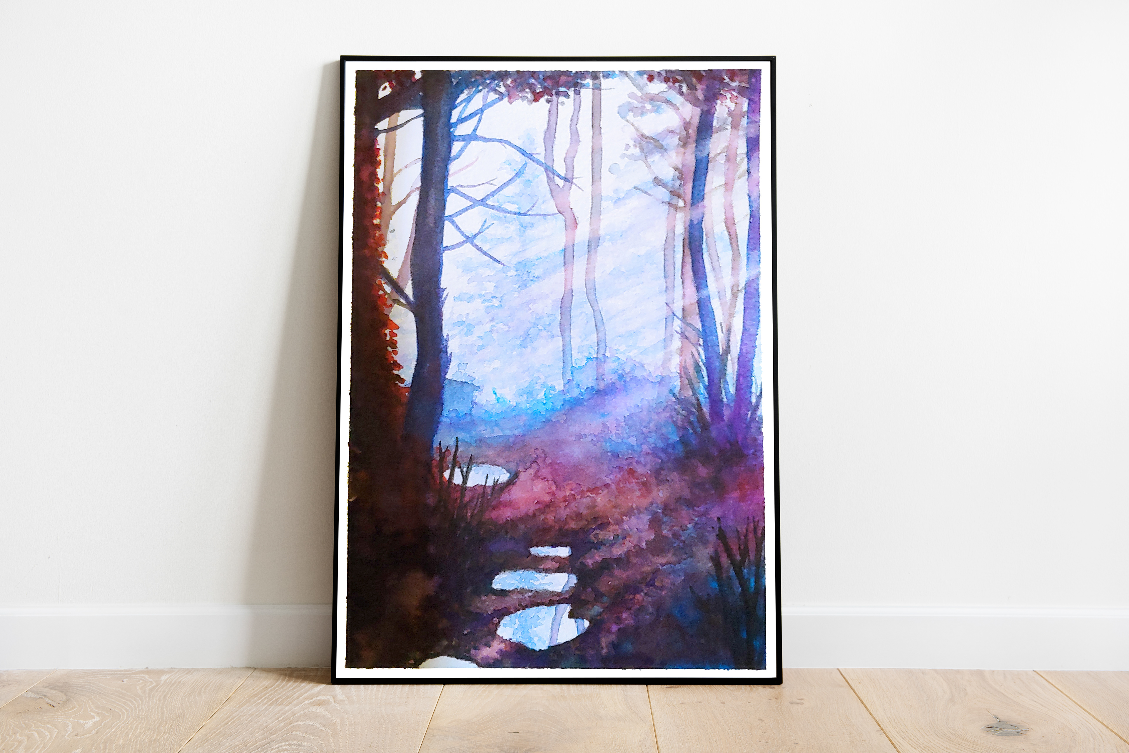 "The Forest." Watercolor illustration.