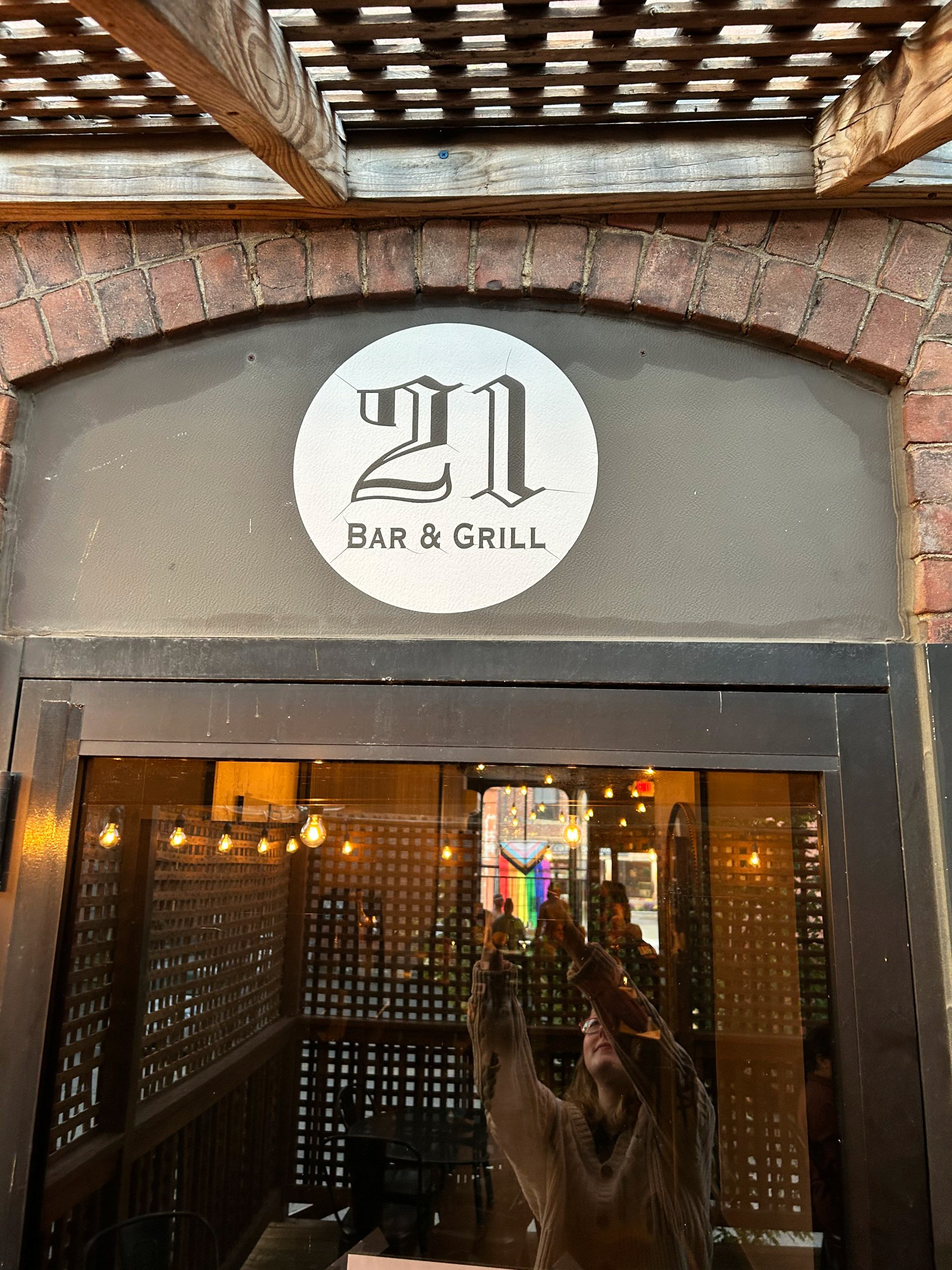 interior signage (old logo)