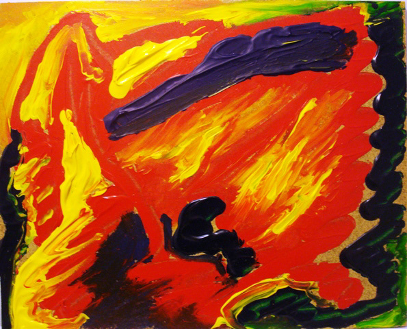 "Articulating the shadow" January 2014 Acrylic on board - 8 x 10"