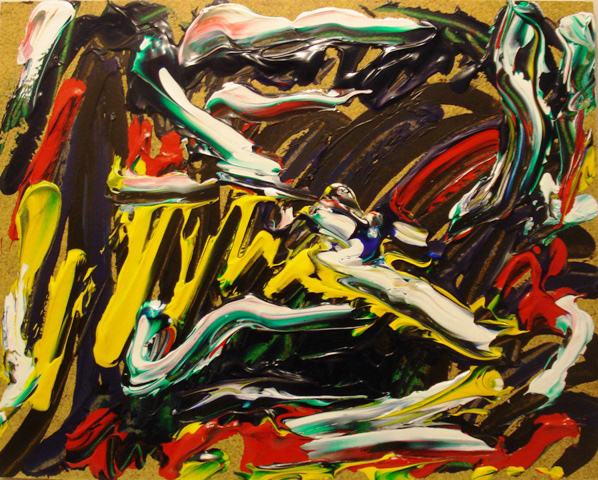 "Transversing" January 2014 Acrylic on board - 8 x 10"