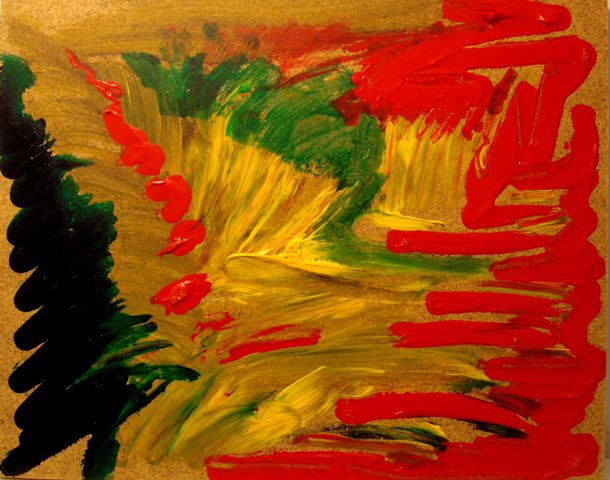 "Memory of a conversation" January 2014 Acrylic on board - 8 x 10"