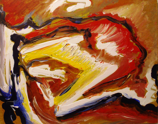 "Getting to the root of the matter" January 2014 Acrylic on board - 8 x 10"