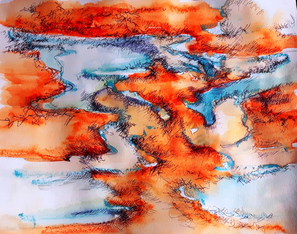 "Conversation when sky meets land one August" © 2016 Debora Alanna.