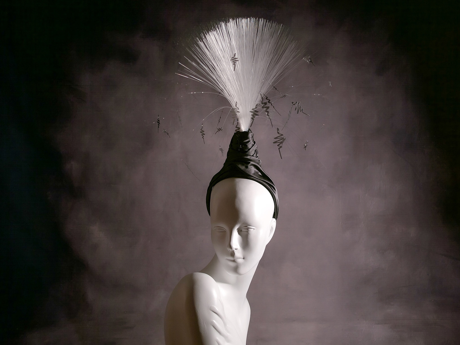 DISTURBANCE • fountain turban with fibre optic light