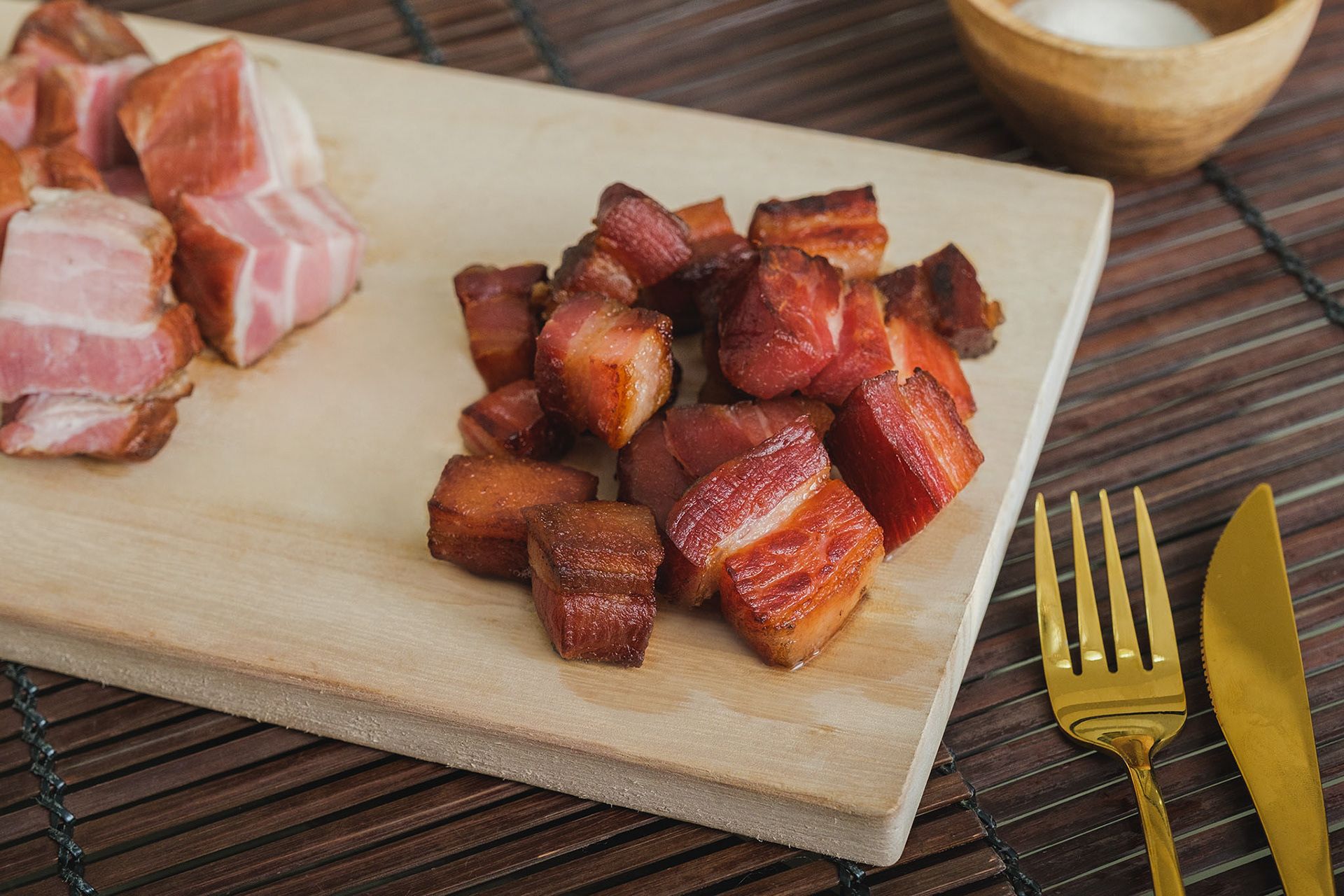 Maple-cured Bacon Cubes