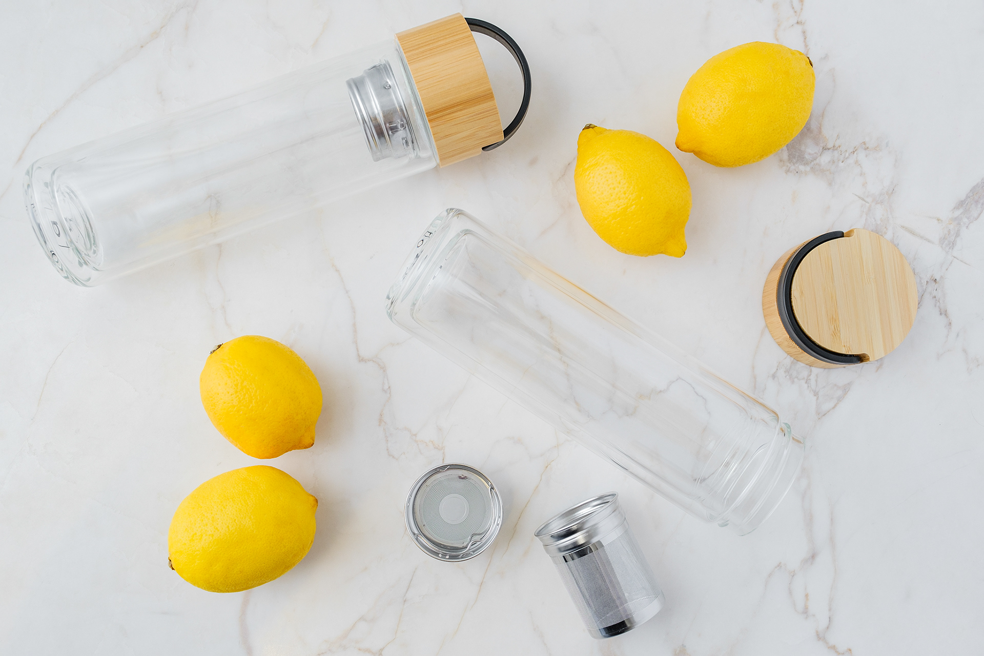 Empty Infuser Bottle Flatlay