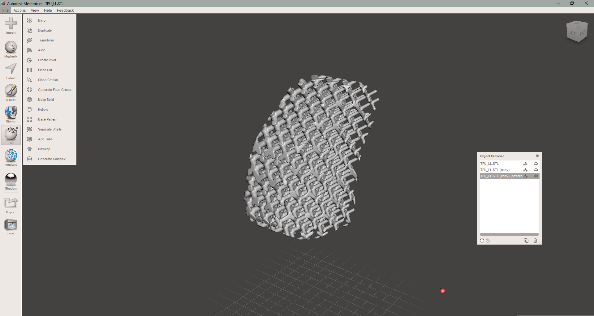 Final lattice structure