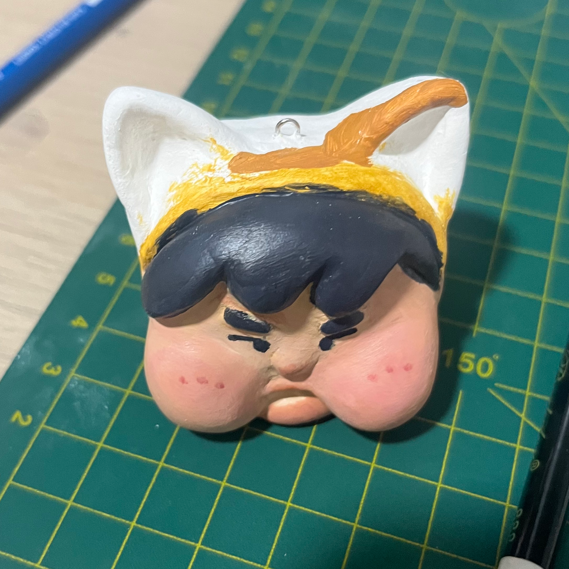Painted with acrylic