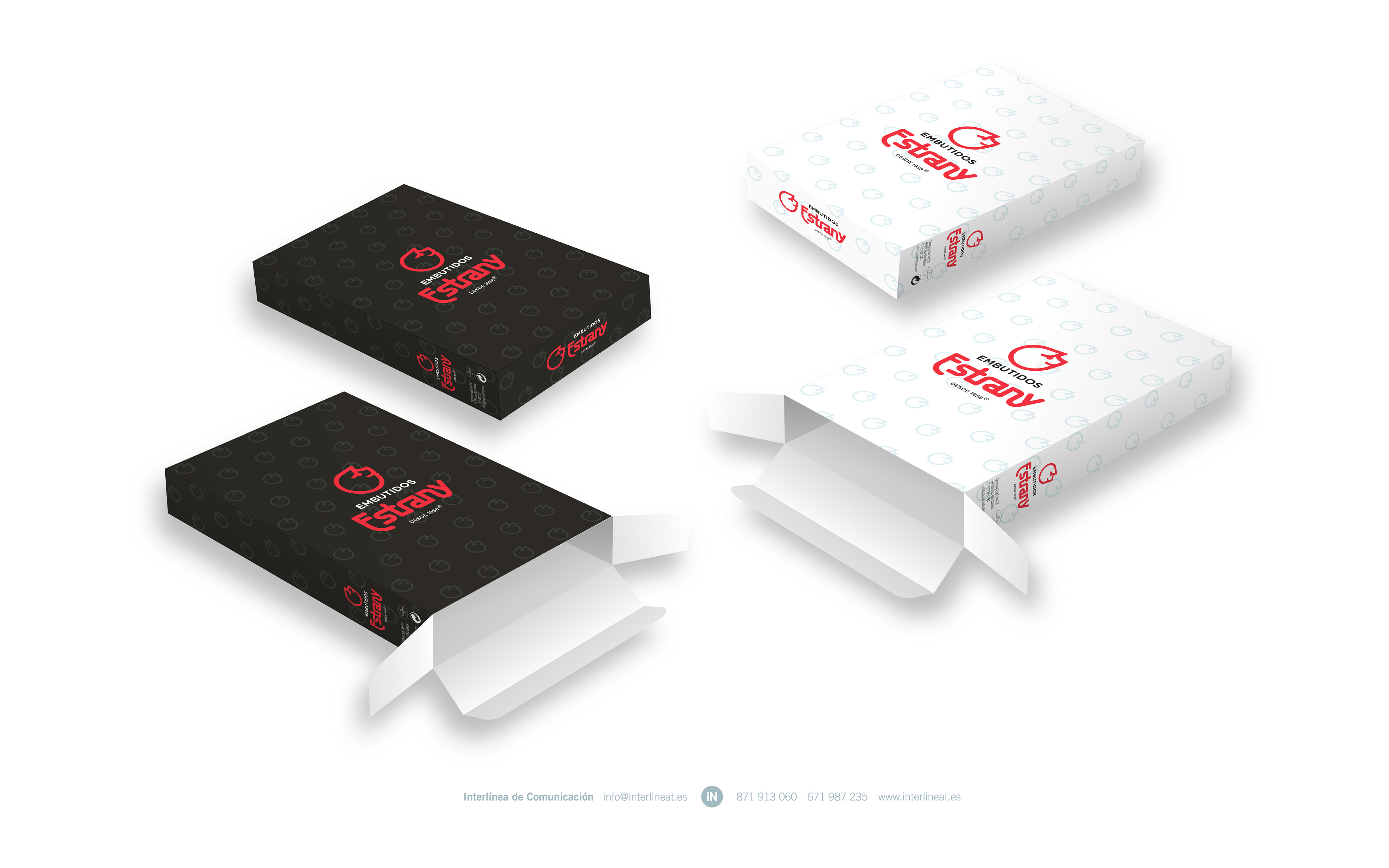 Mockup cajas contenedoras de embutido