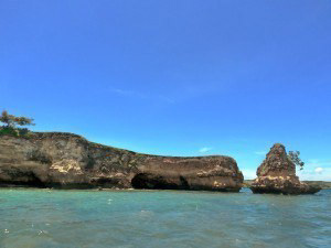 Cliffs around Pink Beach.