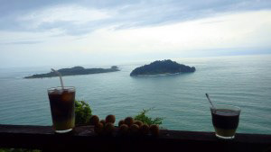 Sipping coffee with a view