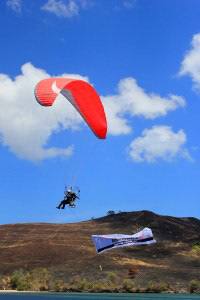 Paramotor parasailing from Java Island