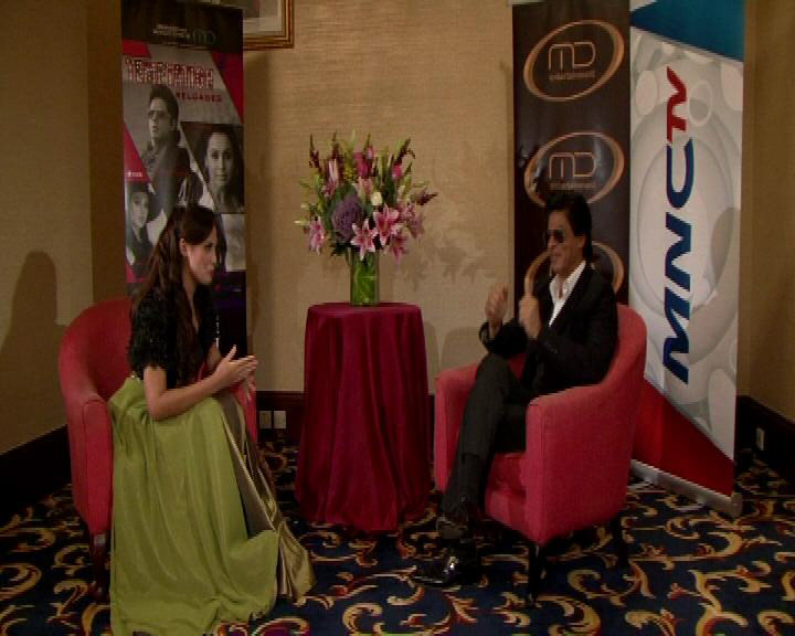 Fiona Callaghan interviewing Shah Rukh Khan