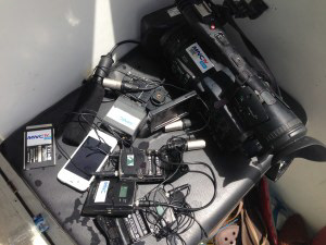 All shooting equipment were broken from the seawater