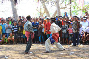 Traditional Martial Art called Pencak Silat Kontau