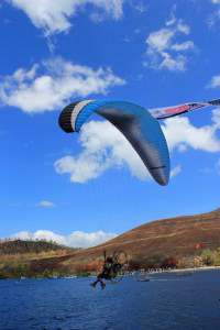 Paramotor parasailing from Java Island