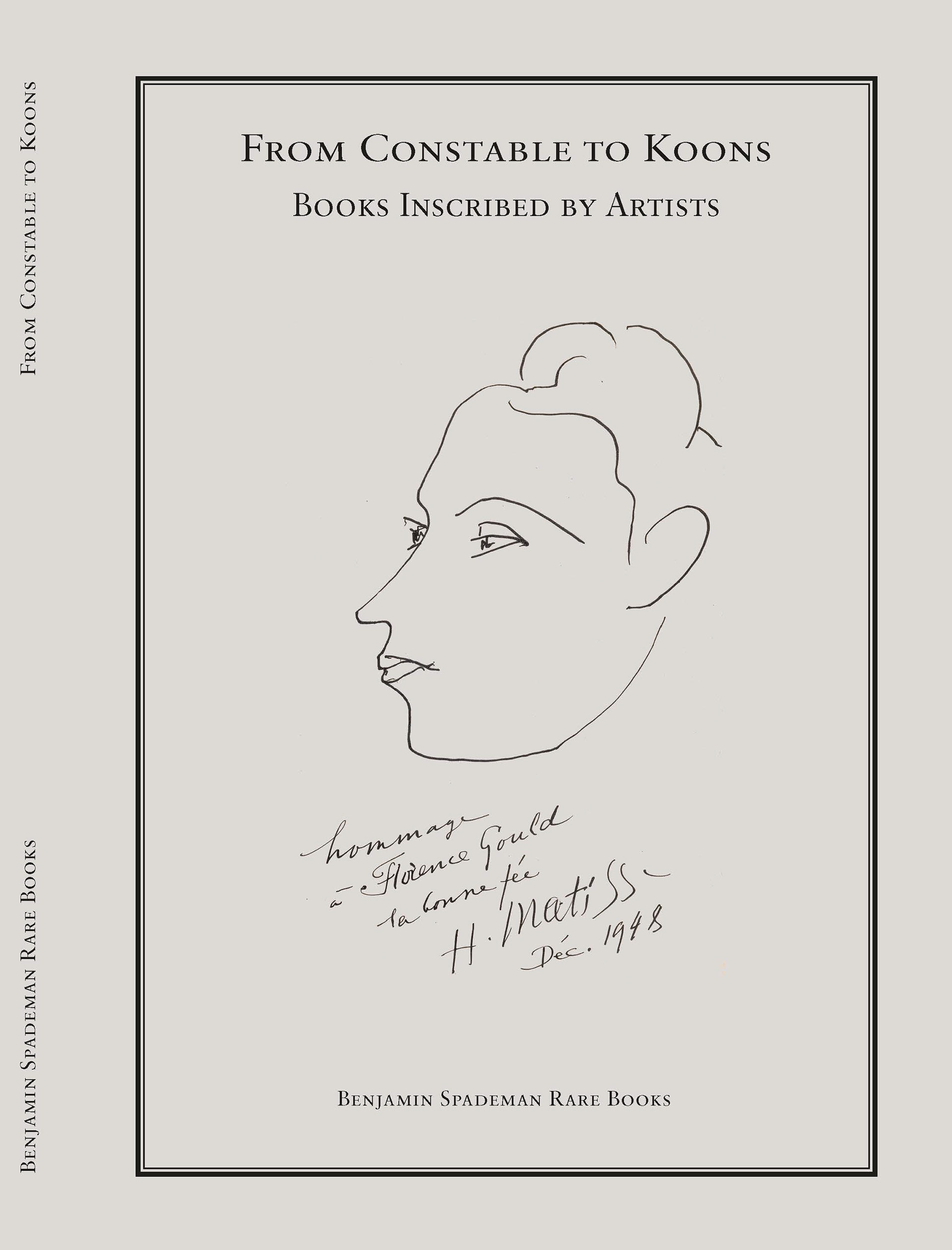 From Constable to Koons, Books inscribed by Artists, Benjamin Spademan, London 2017. 223 p.