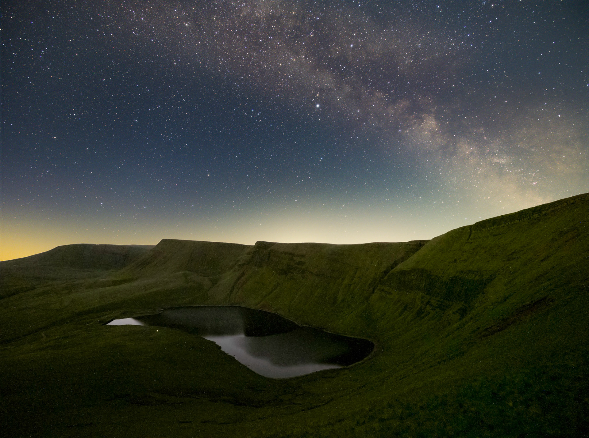 The Milky Way over Llyn y Fan Fach