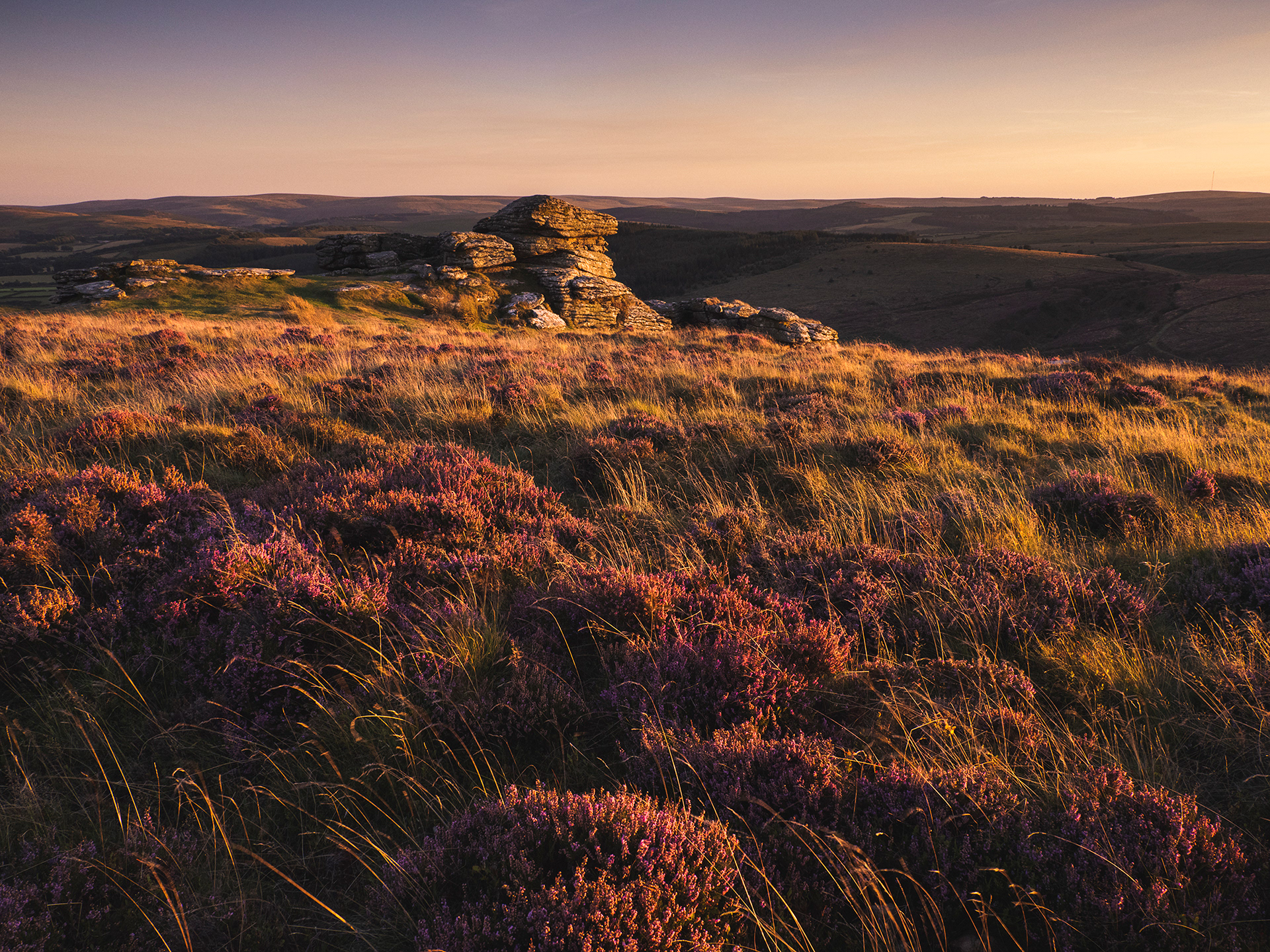 Birch Tor over looking Bellever Tor