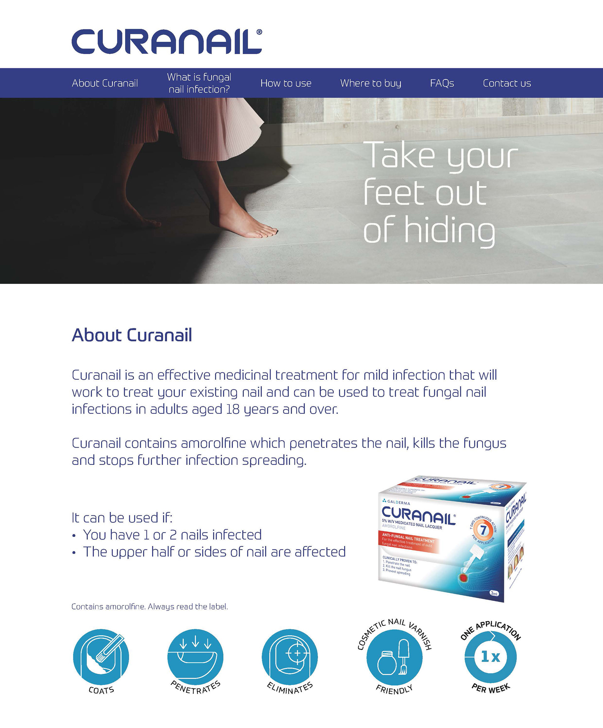 Curanail website design
