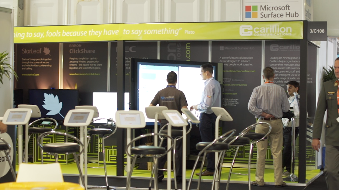 Carillion Communications with Microsoft Surface Hub at Farnborough Airshow