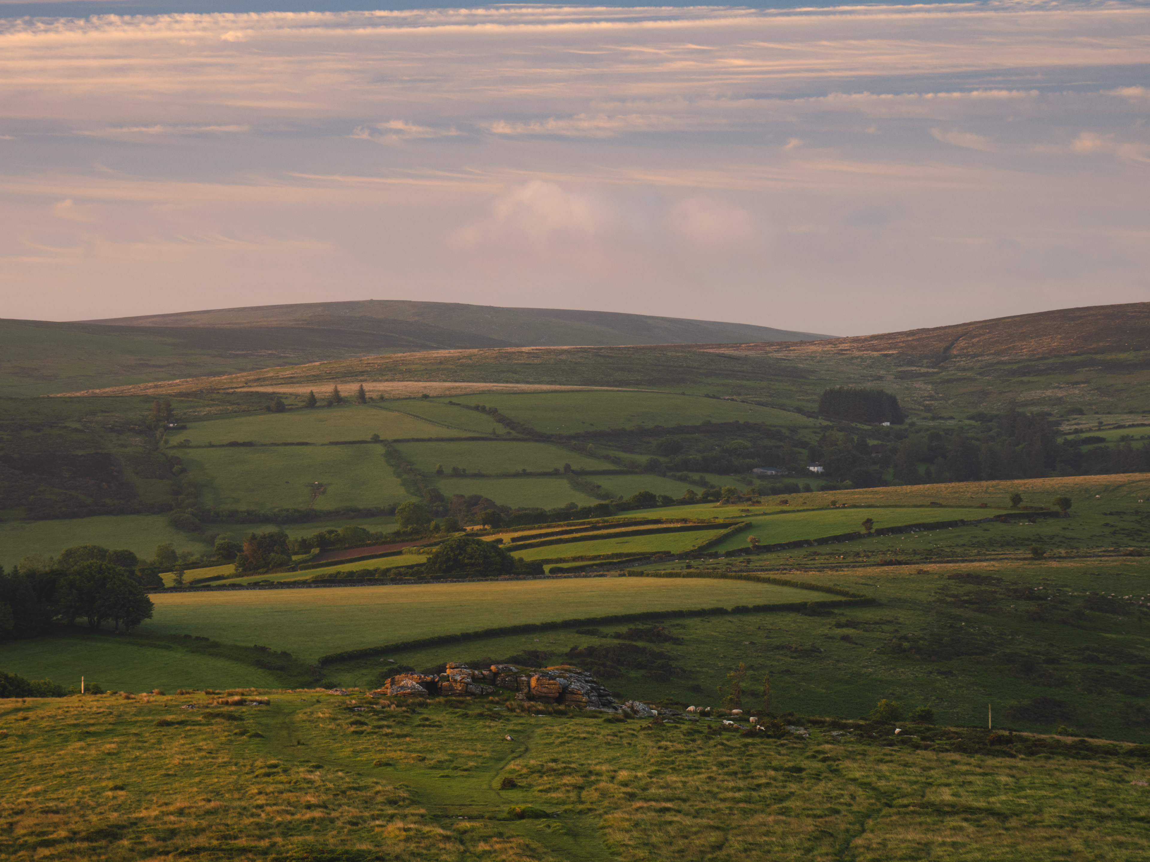 Sunrise over Frenchbeer Rock and Middle Tor