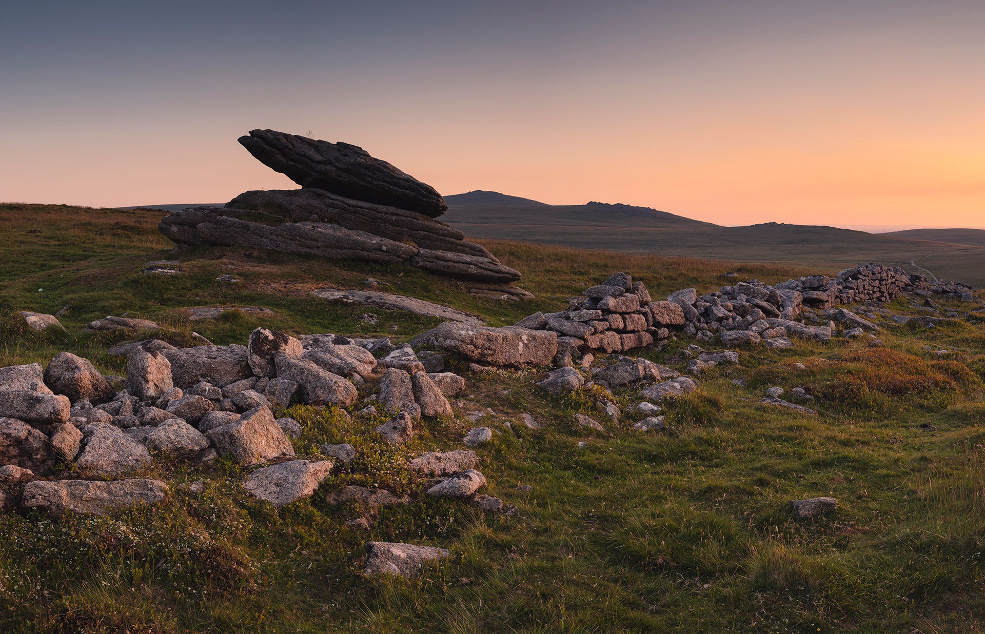 Irishman's Wall on Belstone Common, Dartmoor