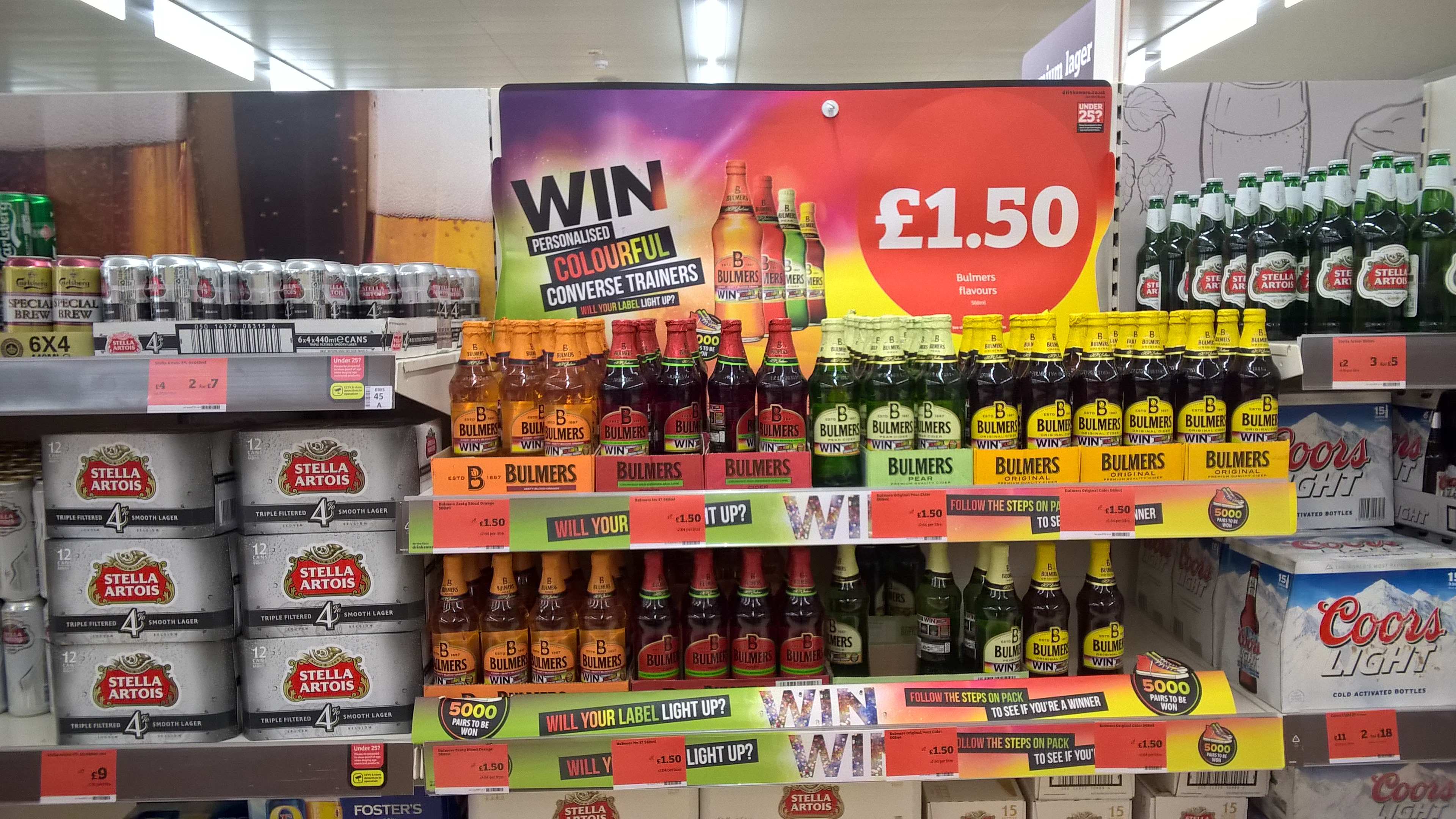 Bulmers Colourful Campaign in Sainburys